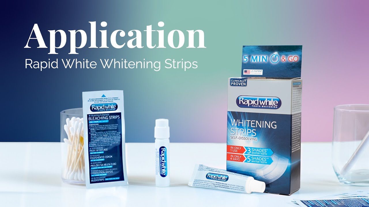 Application - Rapid White Whitening Strips