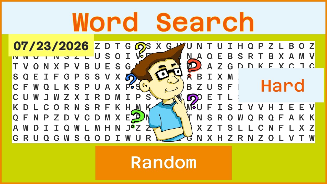 Word Search Hard - Random - 07/23/2026
