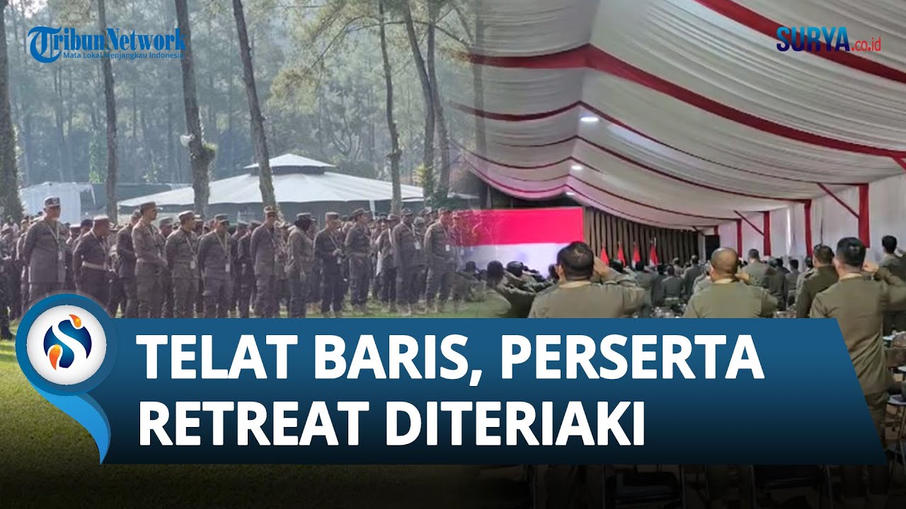 Terlambat Baris, Peserta Retreat Digembleng dan Diteriaki oleh Panitia Berseragam Militer