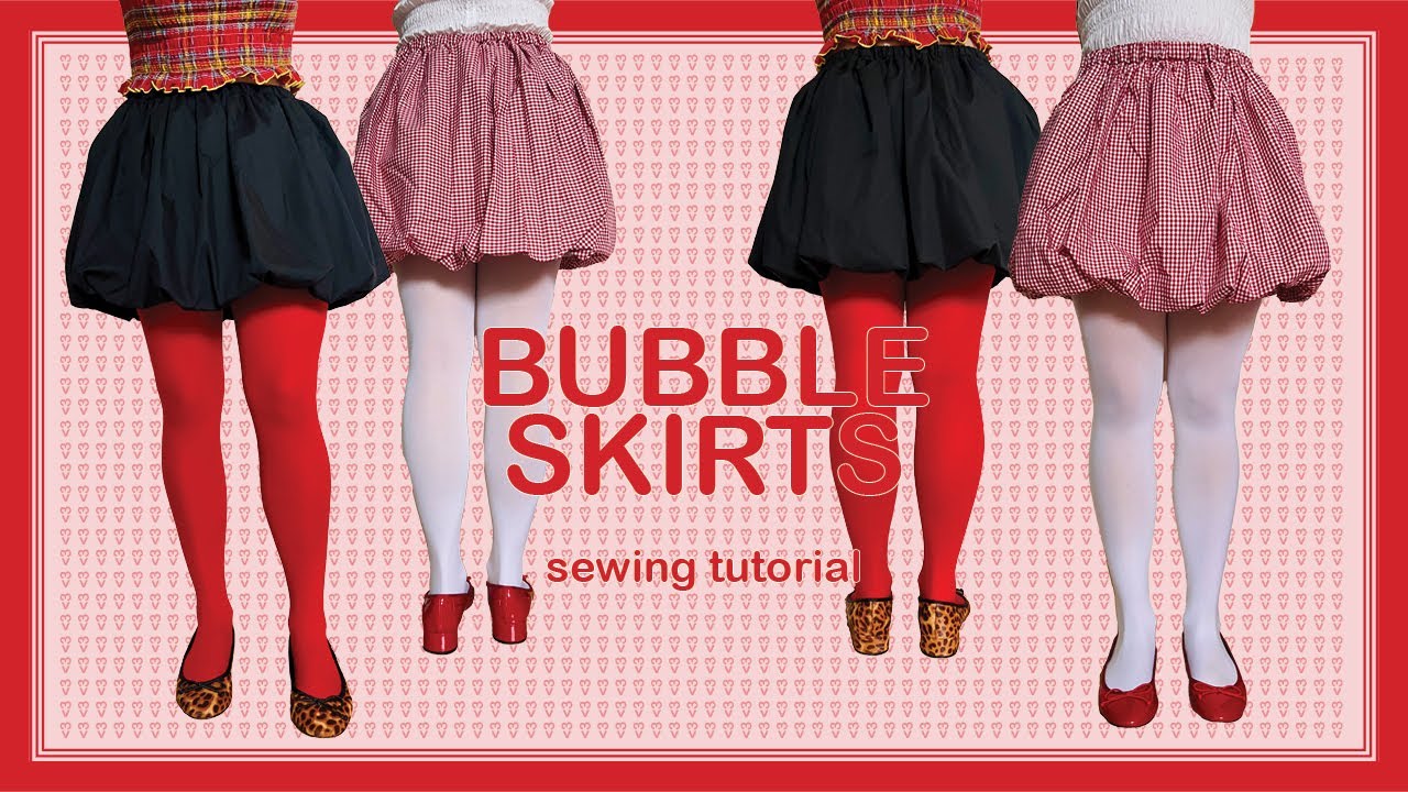 bubble skirt sewing tutorial | beginner friendly diy mini bubble skirt