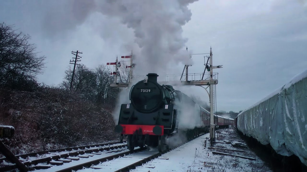 A Caprotti 5 in the Snow - The Midland Railway, Butterley - 17/01/16