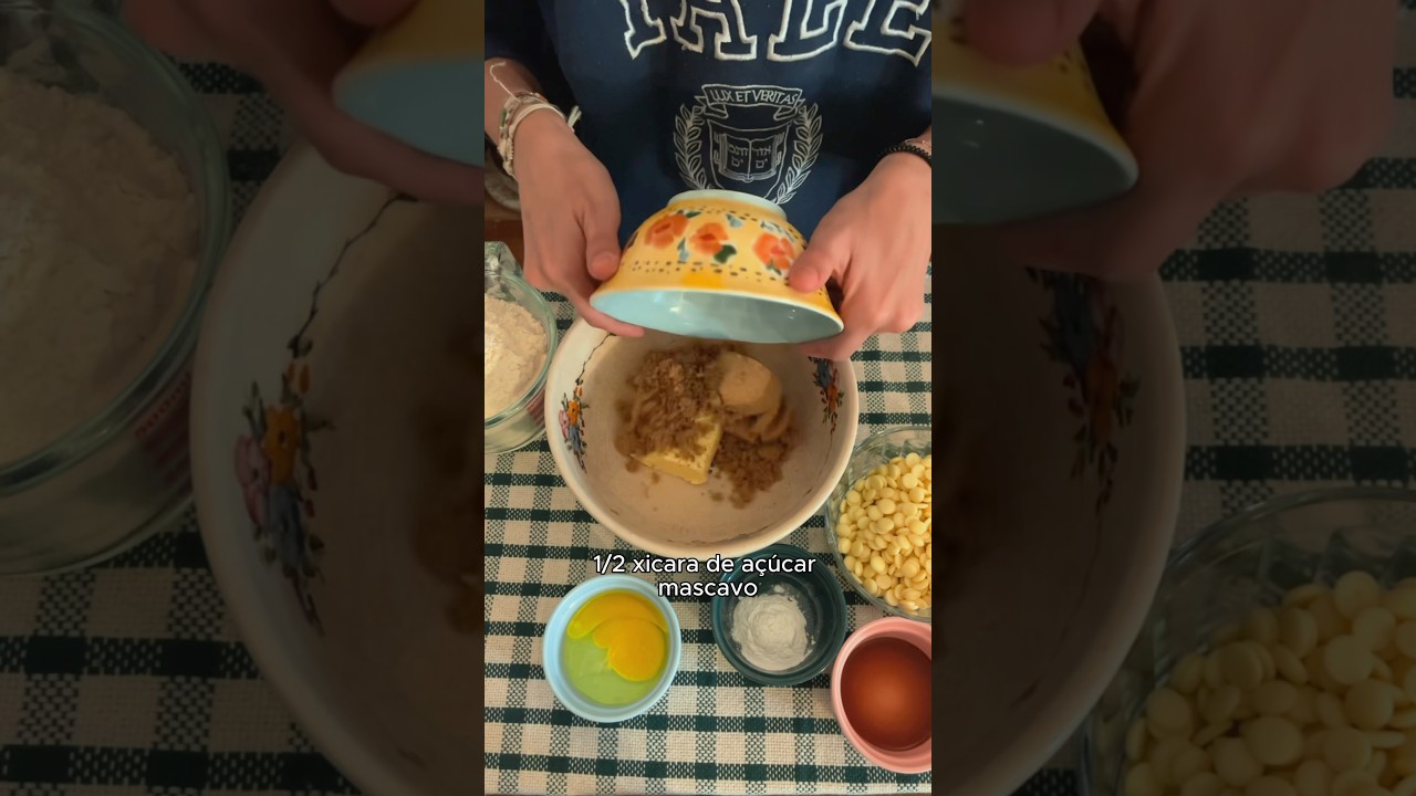 Receita do melhor cookie que eu j&aacute; comi 🧺🦊🌿🫐🍪🍄 #food #foodtiktok #cookie #recipe