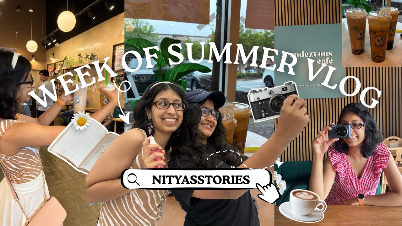 Weekend Summer Vlog 🍓🧋 Cafe Visits, Boba, Shopping, Dance, etc