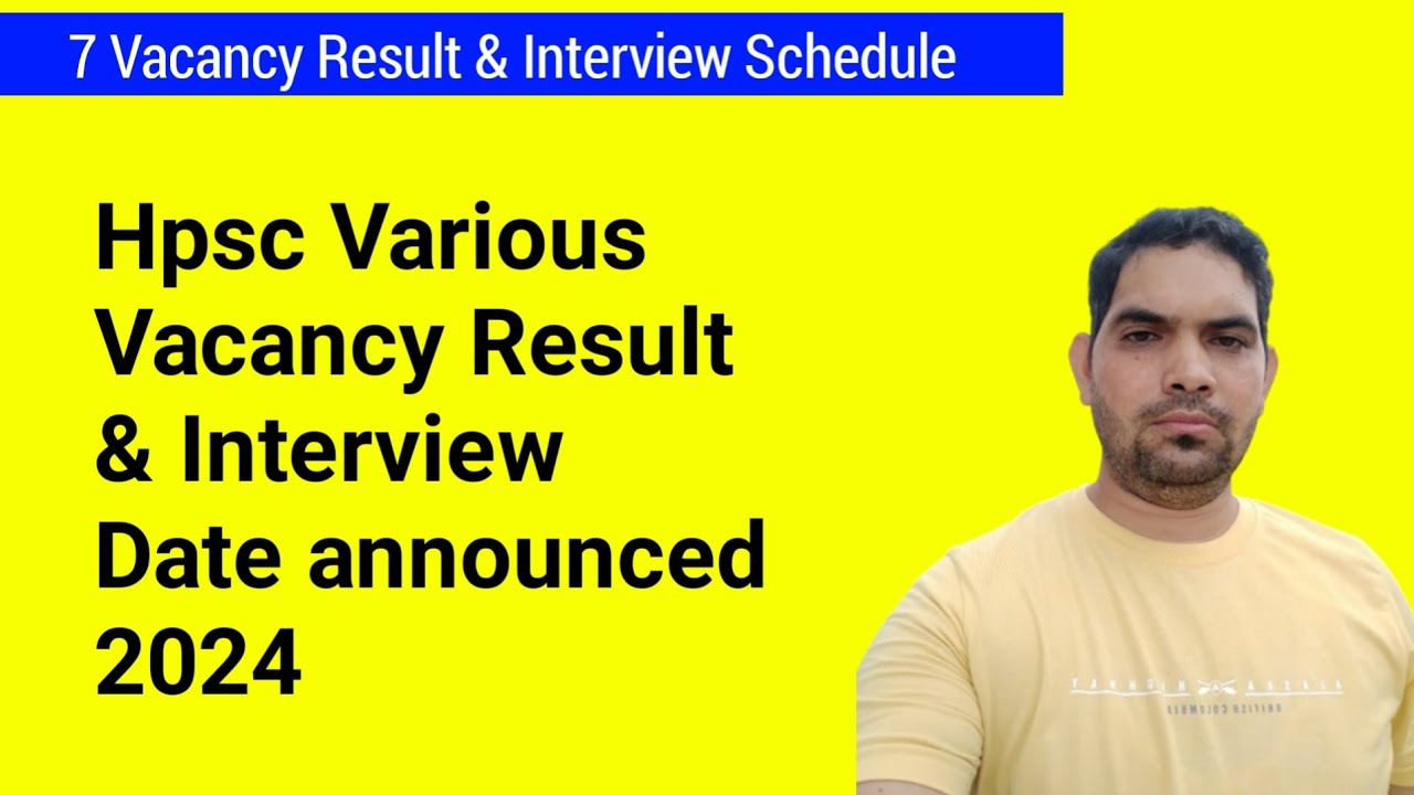 HPSC Senior Scientific Officer interview date 2024 / Senior Scientific Officer /  HPSC new update