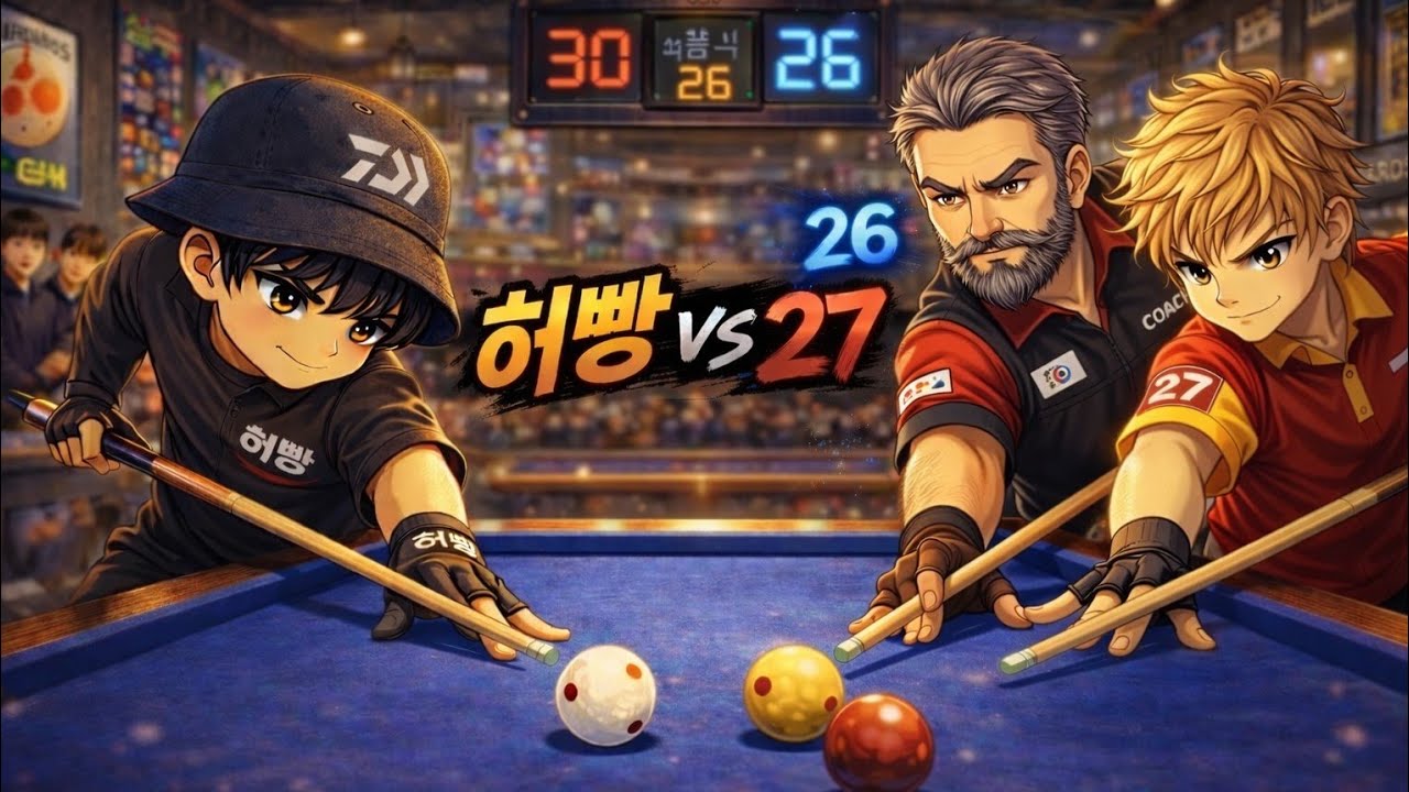 순천 프리미엄 더케이 당구장 라이브 허빵30 vs 26 27