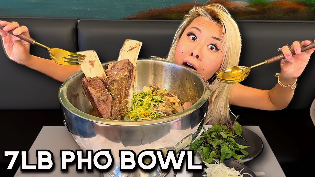 UNDEFEATED 7LB PHO CHALLENGE at Pho Dui Bo in San Jose, CA!! #RainaisCrazy
