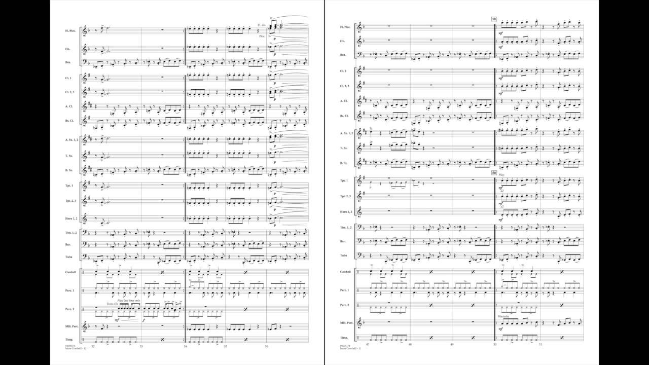 More Cowbell! arranged by Michael Brown