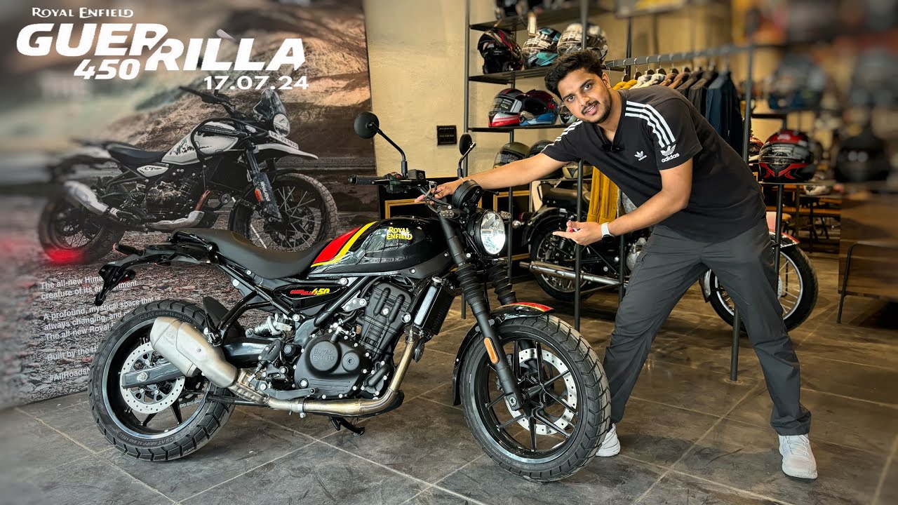 Royal Enfield Guerrilla 450 Mid Variant Detailed Review: On Road Price, Exhaust Sound & Seat Height!