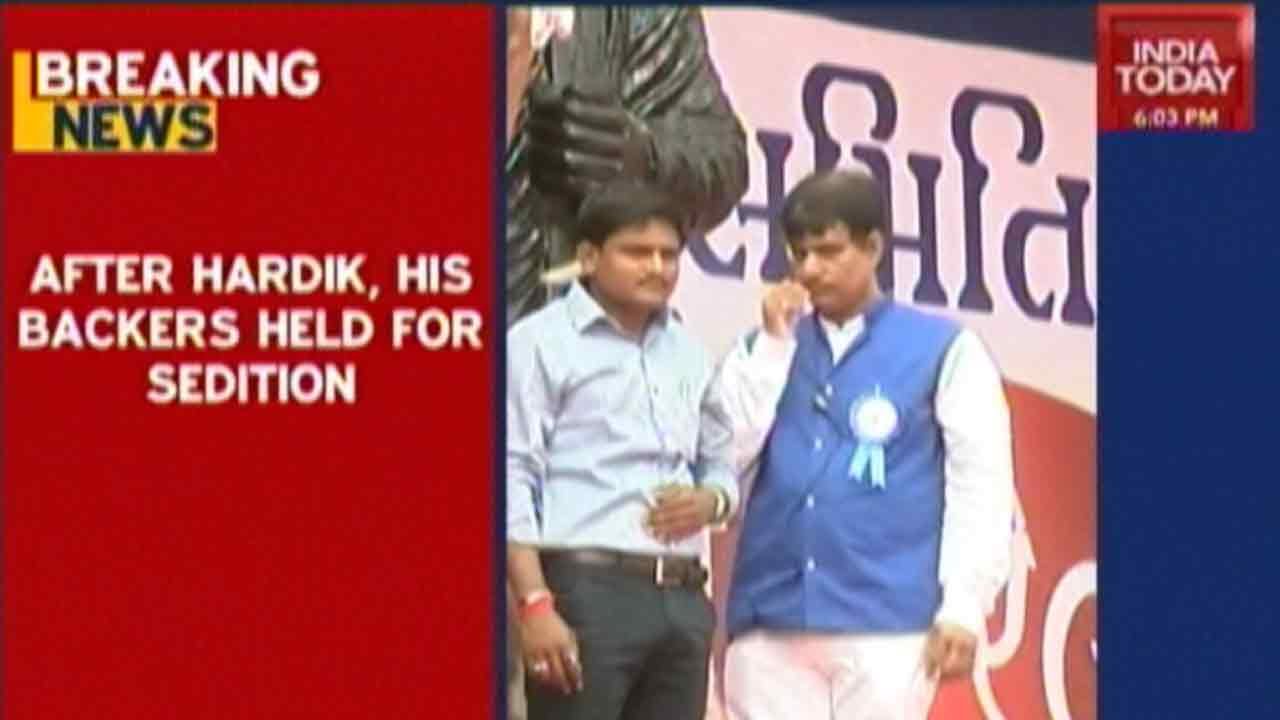 Hardik Patel&rsquo;s Aides Arrested On Sedition Charges