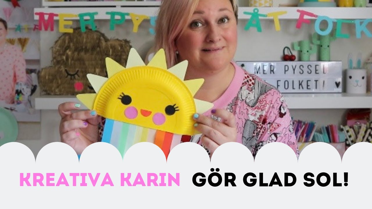 PYSSEL! Kreativa Karin gör somrig sol, perfekt pyssel till skolavslutningen!
