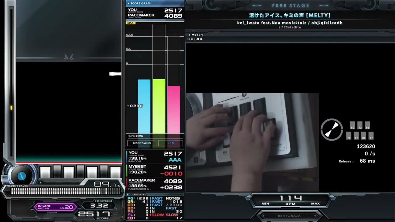 sl12 溶けたアイス、キミの声 [MELTY] FULL COMBO AAA｜発狂BMS