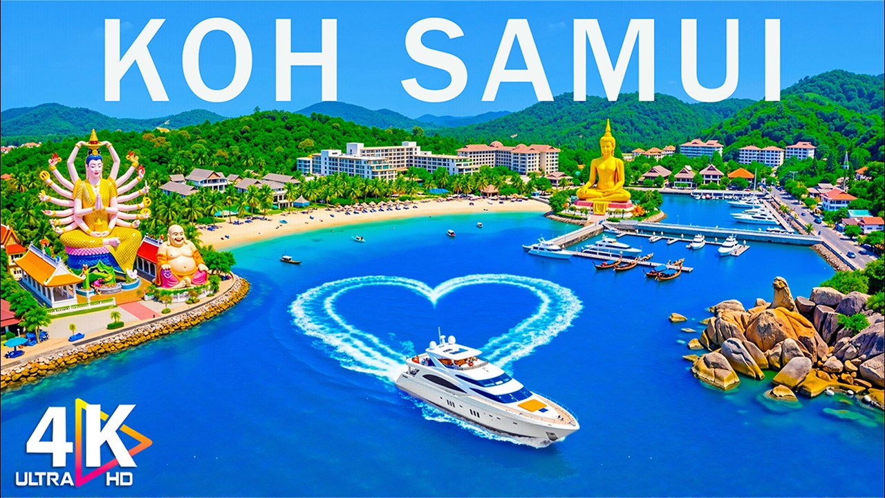 Koh Samui 4K 🇹🇭 | Turquoise Waters & Tropical Island Paradise With Deep House Chill