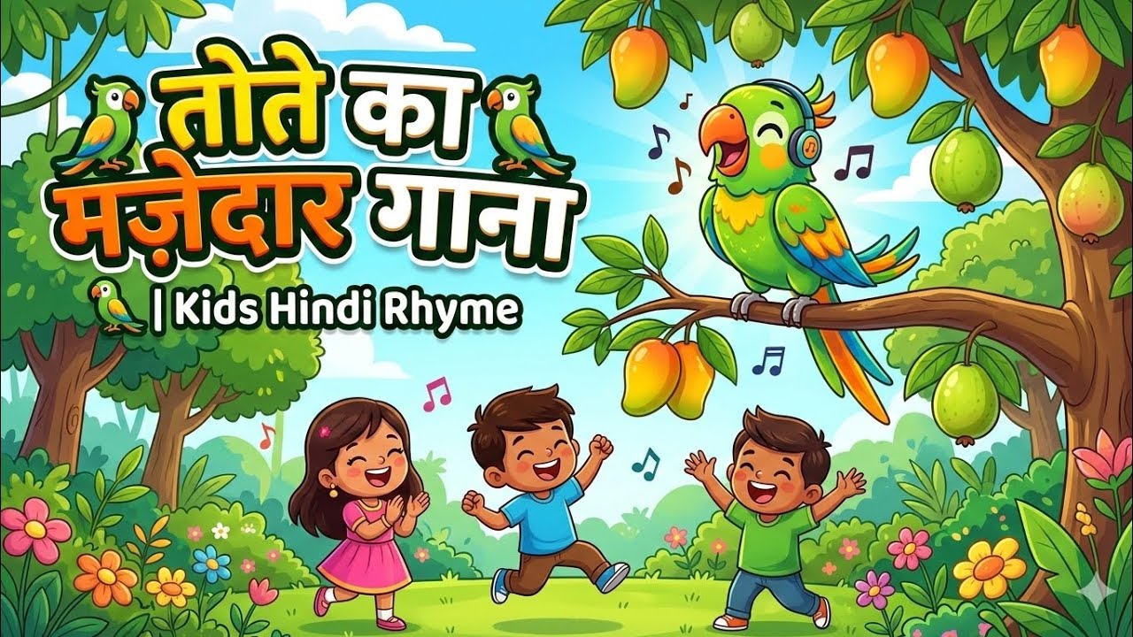 Hara bhara sa choto tota , हरा भरा सा छोटो तोता ,hindi kid song and nursery Rhymes and Balgeet
