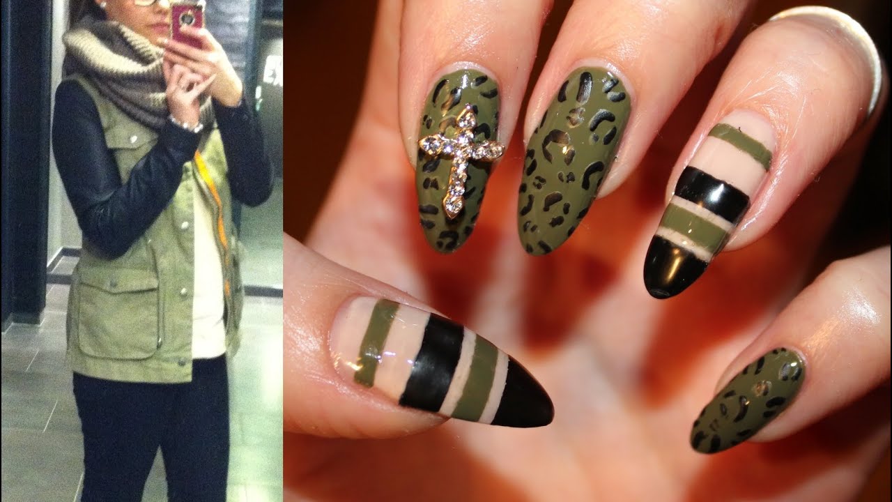 Fashion Inspired Nails Nr.1: Leather & Khaki