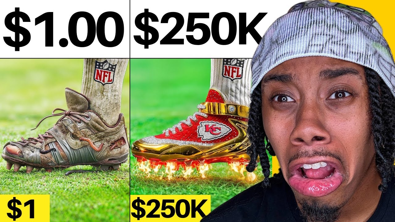 $1 VS $250,000 Cleats NFL Players Wore!!