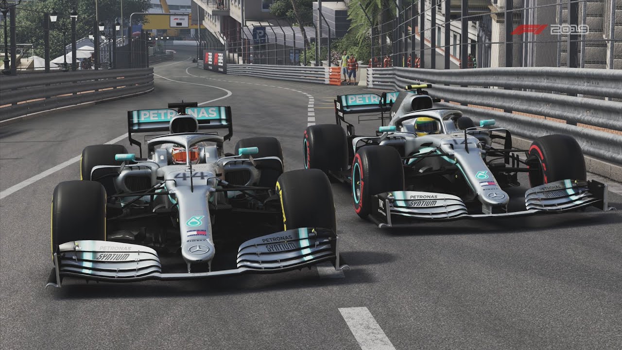 F1 2019 Gameplay: Monaco 100% Race Hamilton vs Senna