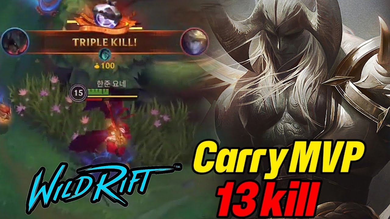 Wild rift Aatrox carry MVP - Aatrox vs Darius baron lane season 15