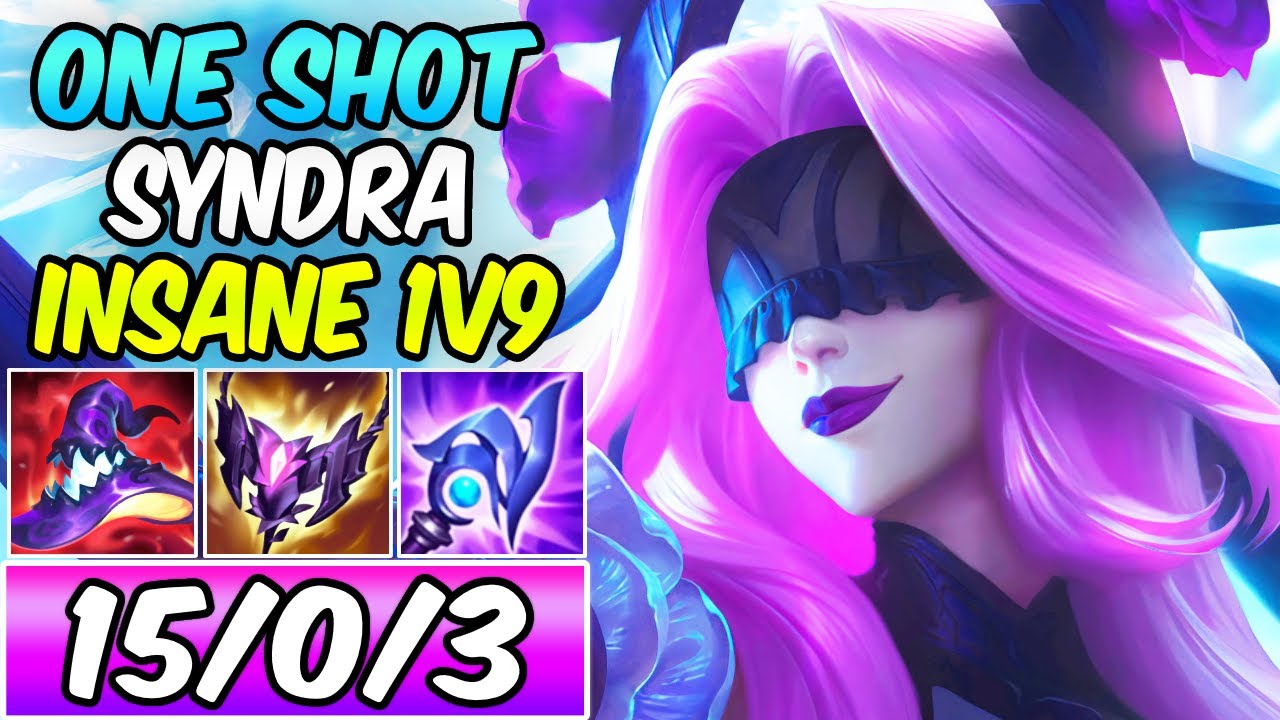 800 AP ONE-SHOT SYNDRA MID INSANE 1V9 CLEAN GAMEPLAY (FULL DAMAGE BUILD) - League of Legends