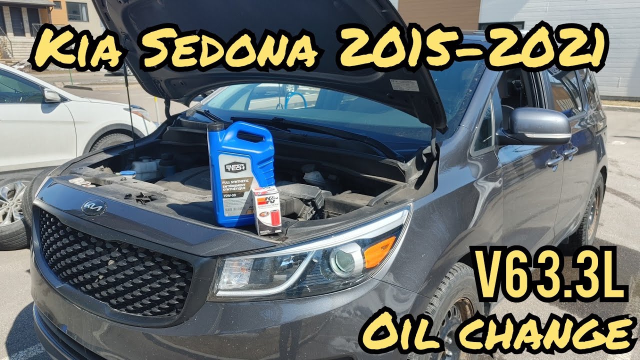 Kia Sedona  V6 3.3L 2015 to 2021 Oil change - step by step