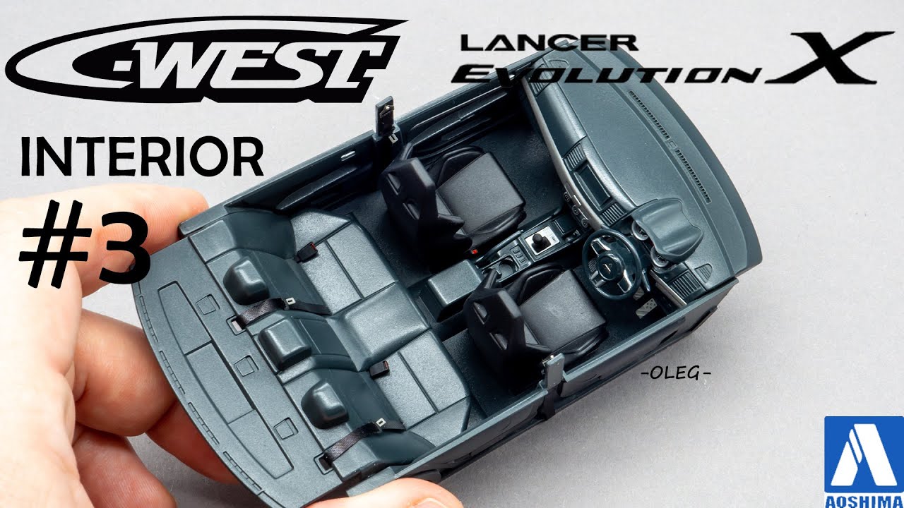 1/24 Mitsubishi C-West Lancer Evolution X. Интерьер. Aoshima 058978 #3