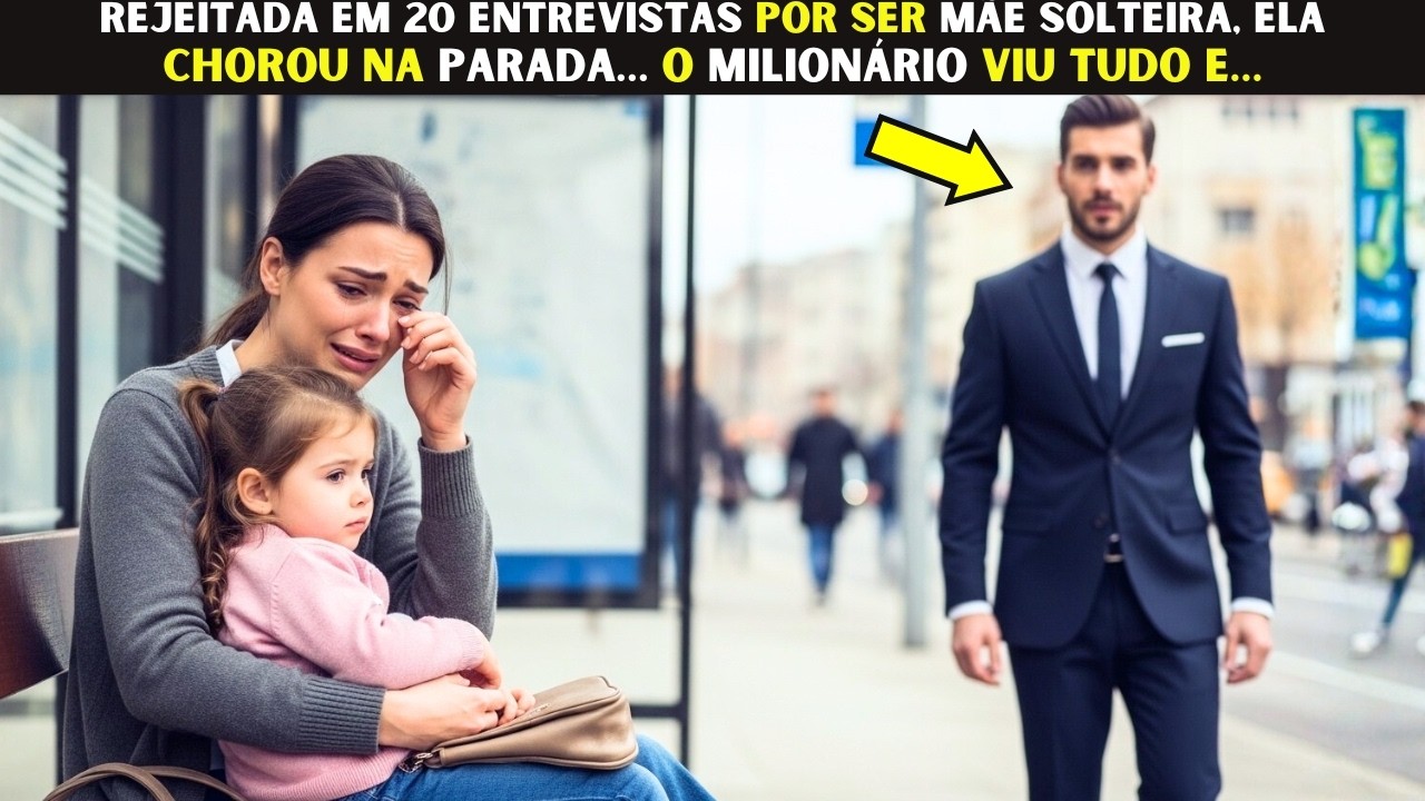 Rejeitada em 20 entrevistas por ser mãe solteira, ela chorou na parada… o Milionário viu tudo e…