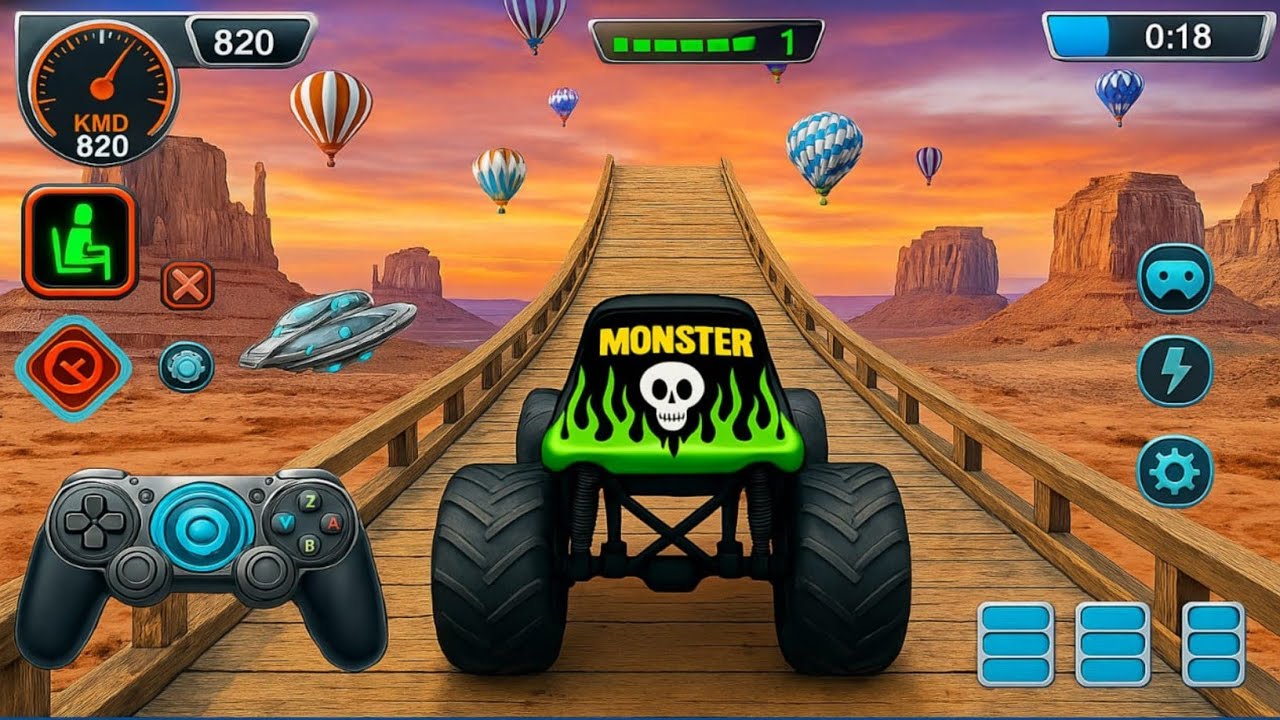 Monster Truck Mega Ramp Extreme Racing - Mega Ramp Monster Truck Racing - Android Gameplay