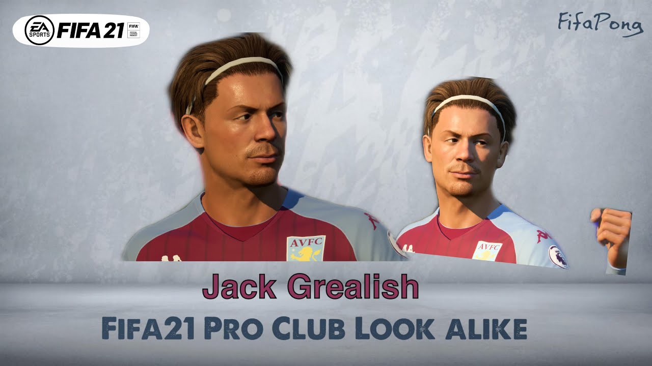 FIFA 21 faces Virtual Pro club look like Jack Grealish // Aston Villa // England
