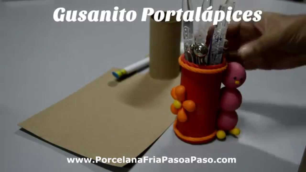 Porcelana Fria: Gusanito Portalápices (1/2) en Porcelana Fria