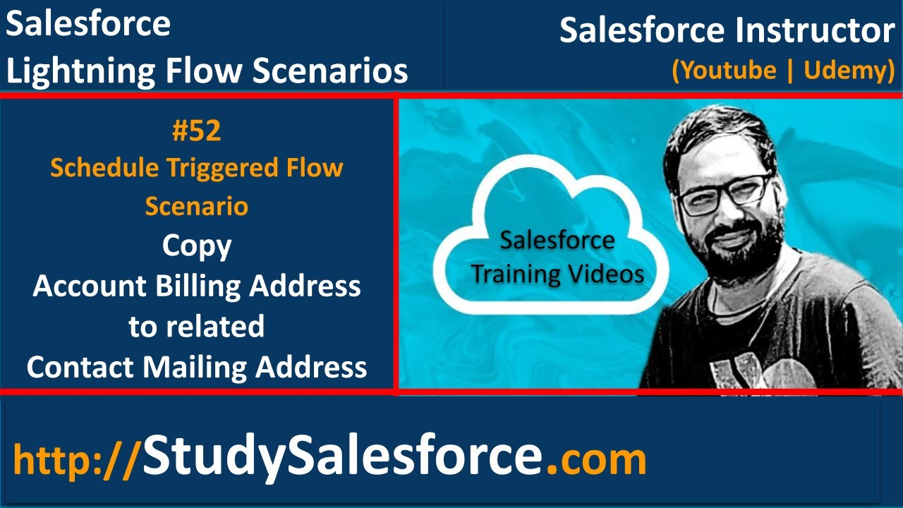 52 Schedule Triggered Flow Scenario- Copy Account Billing Address to related Contact Mailing Address