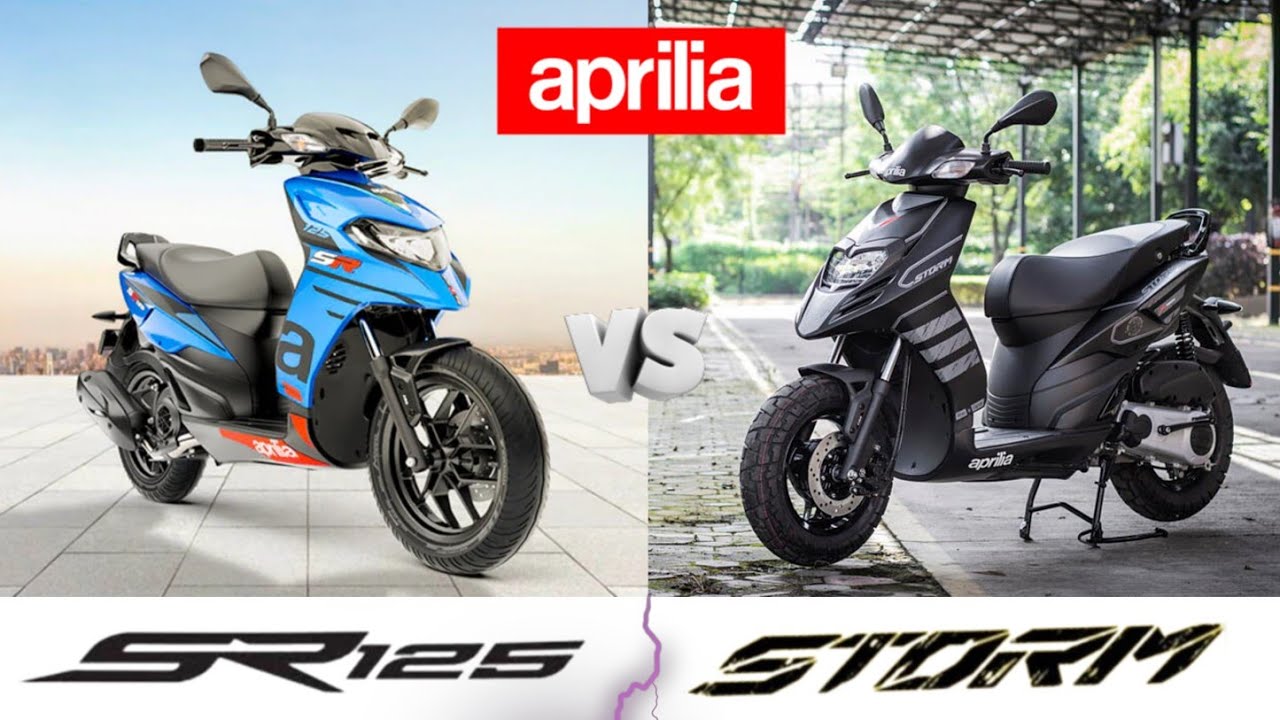 Aprilia SR 125 vs Aprilia Storm 125 Full Comparison Video||•
