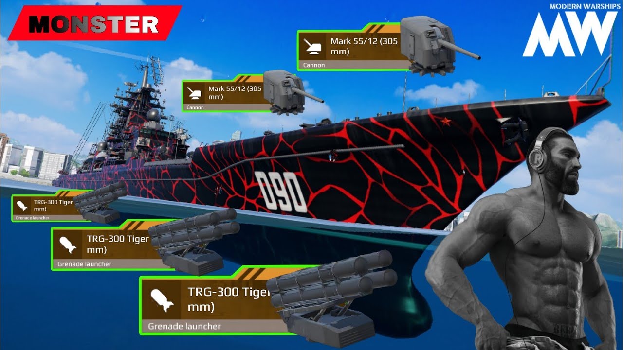 Like Battleship - Feel The Power 💪 Monster Cruiser 🔥 - Modern Warships