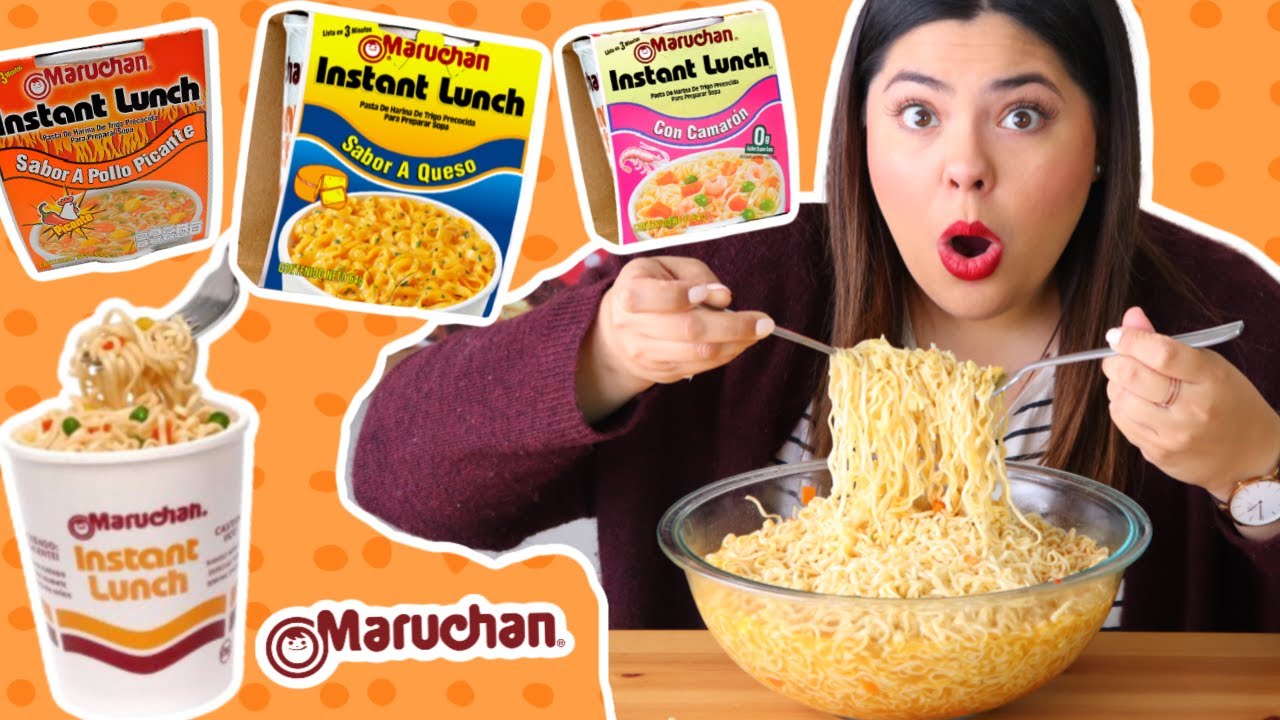 Mezclando TODOS los SABORES DE MARUCHAN que encontré en el SUPEMECADO! | RebeO