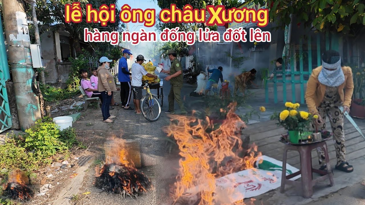 Hàng ngàn đống lửa đốt lên.Vùng biên giới Campuchia.Lễ cúng Tống lớn nhất.núi Sam.an giang 