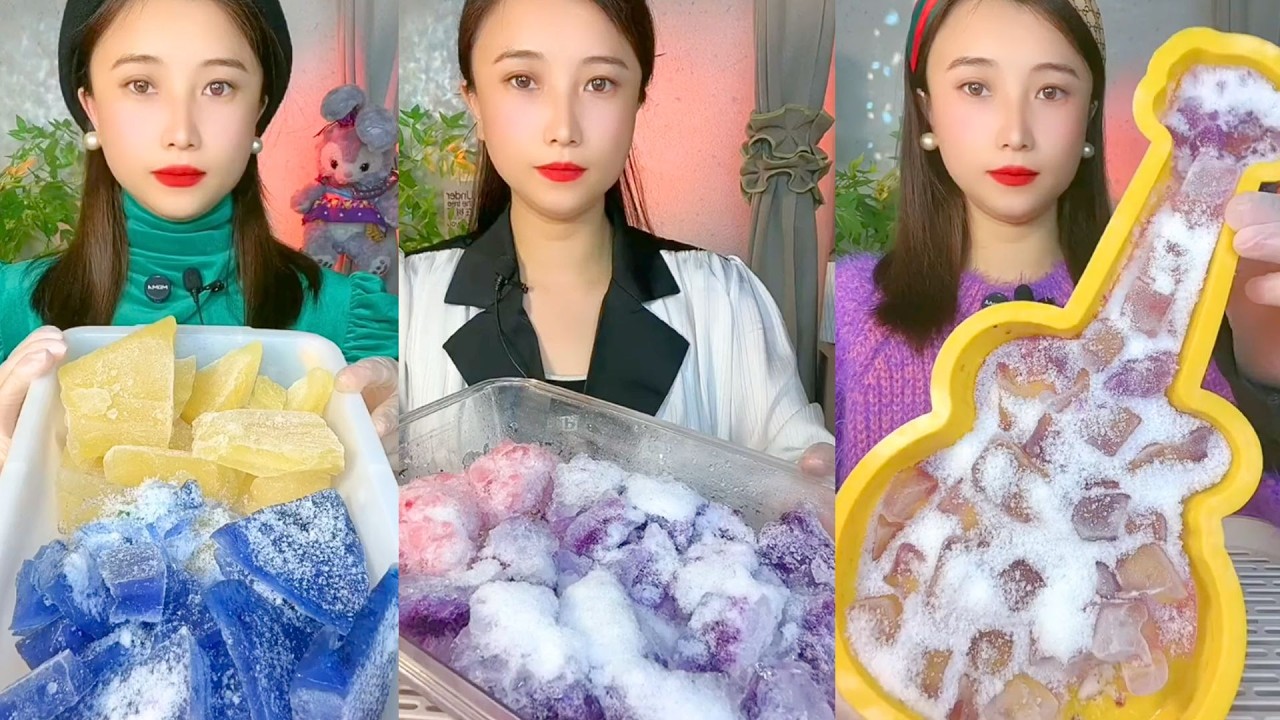Homemade Chinese Ice Eating ASMR | Soft Frozen Desserts & Snow Ice Sounds #159