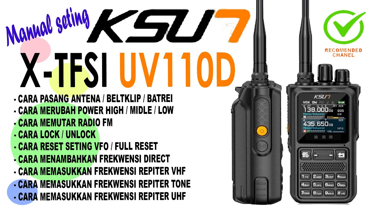 SPILL,KSUN X-TFSI UV110D,SETING MANUAL,RESET SETING,UNBOXING,TAMBAH FREKWENSI,TONE,@hscounterplus