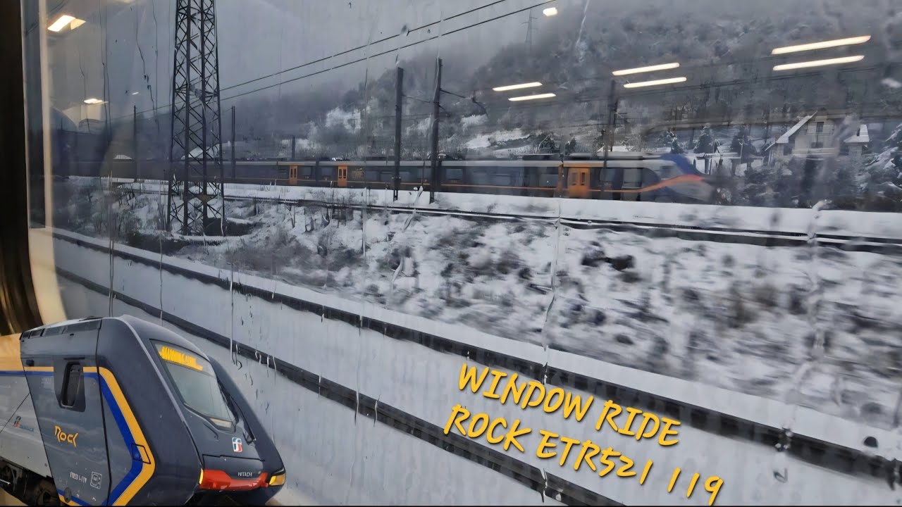 SNOW WINDOW RIDE TRENO REGIONALE ROCK ETR521 119 DA ARQUATA SCRIVIA AD ISOLA DEL CANTONE 