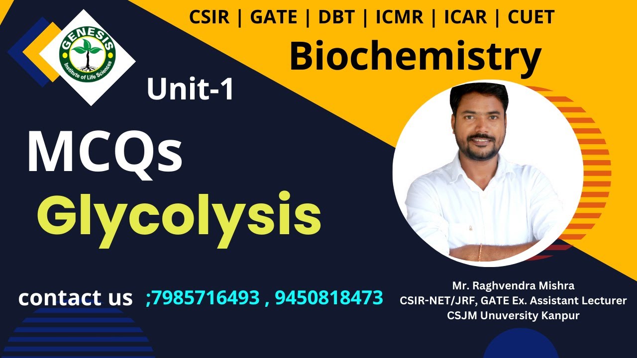MCQs | Glycolysis | Fermentation | Bioenergetics & Metabolism | Biochemistry