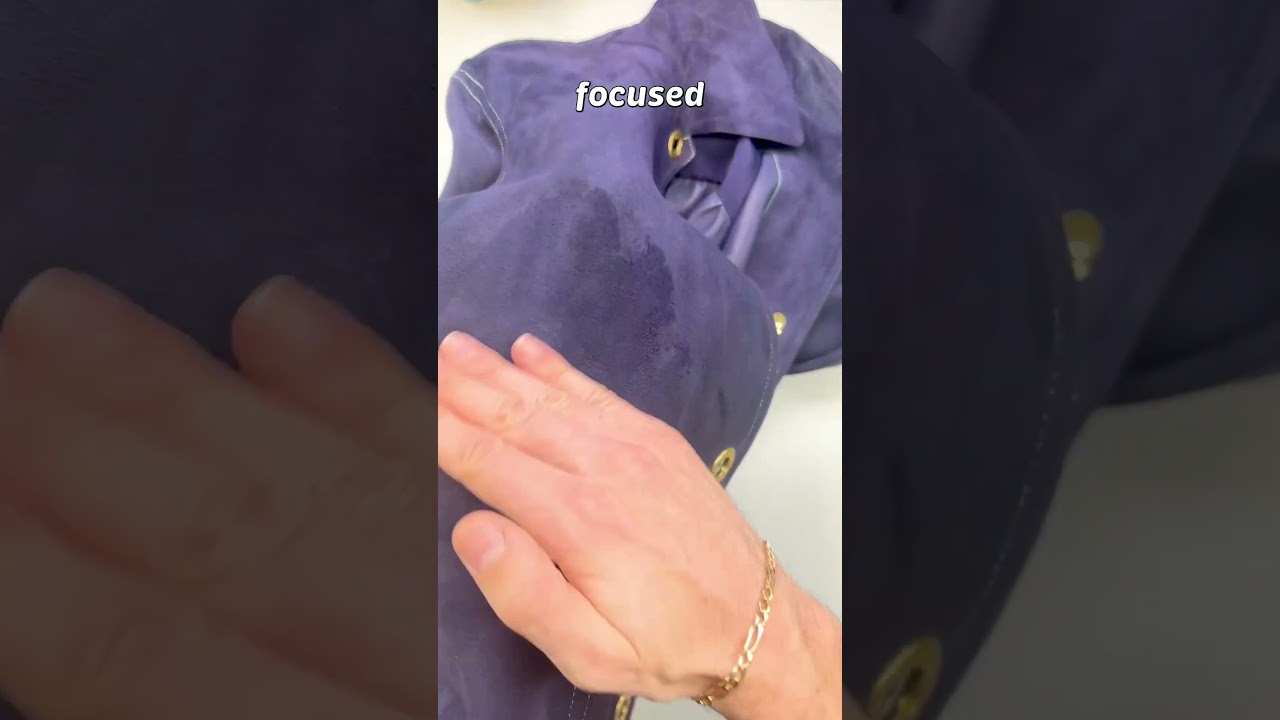 Cleaning Suede Entirely By Hand - How It's Done  #drycleaning #genuineleather #laundry