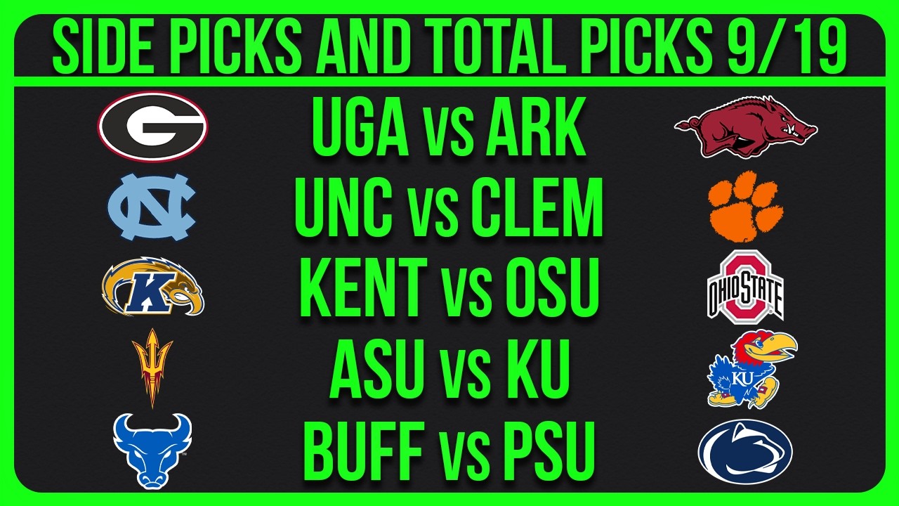 College Football Picks Today 9/19/26 CFB NCAAF Week 3 Betting Picks and Predictions (1/5)