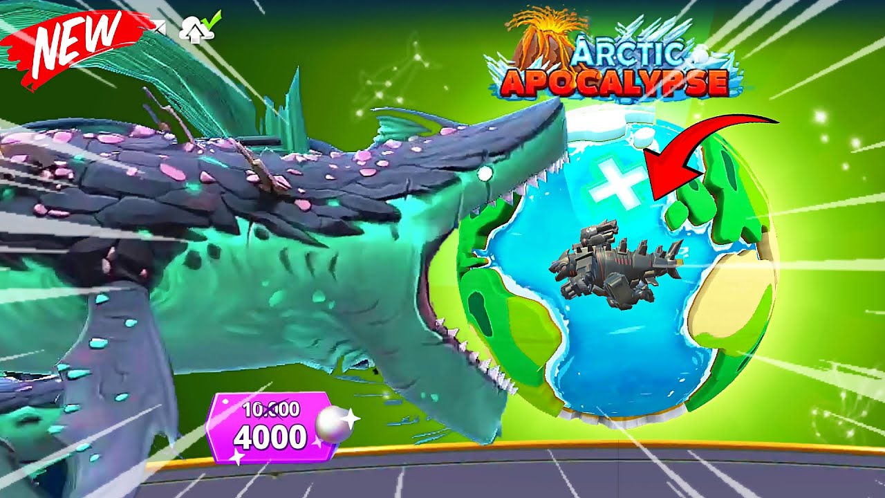 GIANT UNDERSHARKER SHARK EAT ALL ENEMY SHARK PLAY IN ARCTIC APOCALYPSE - HUNGRY SHARK WORLD GAMEPLAY
