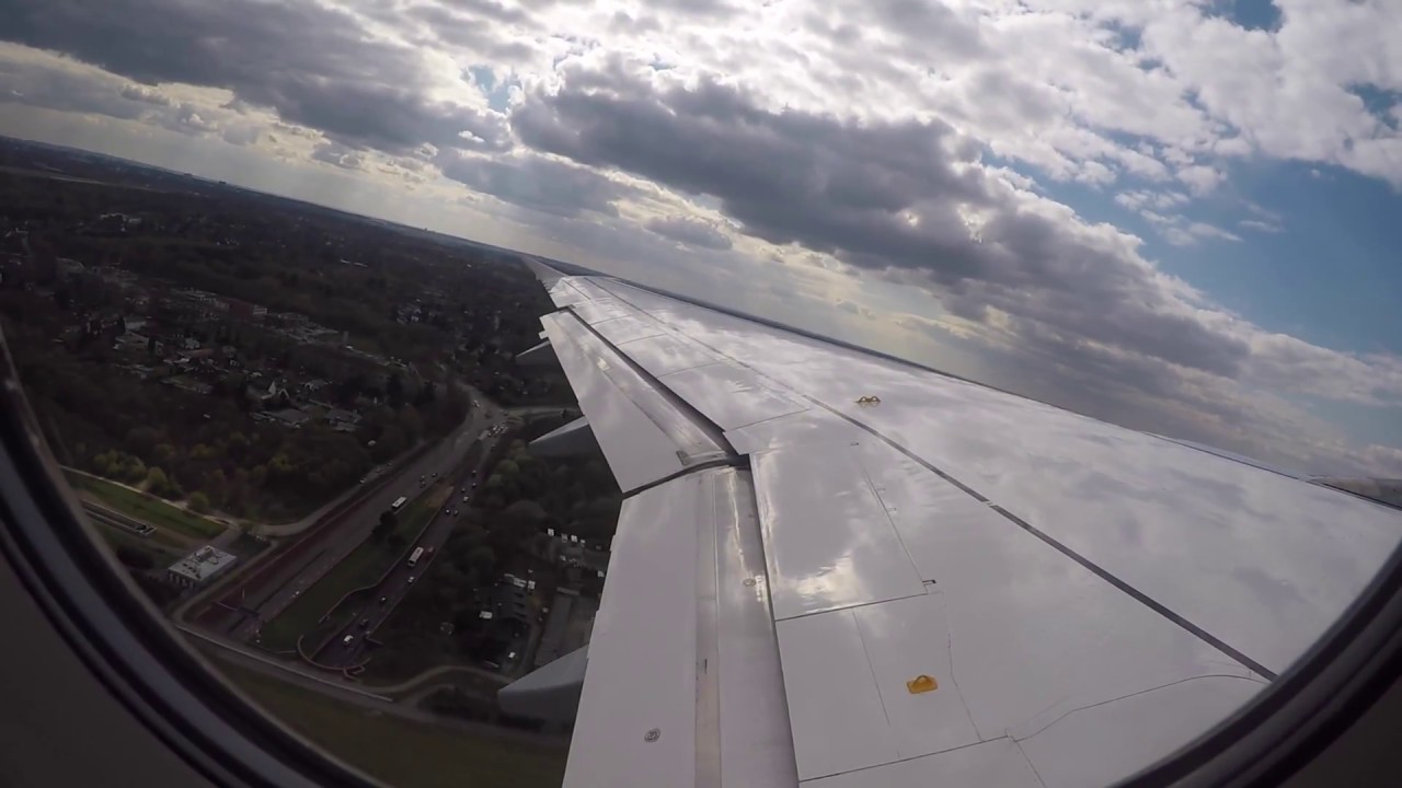 Lufthansa Airbus A320 - Hamburg to Frankfurt - Full Flight - FRA EDDF 25R