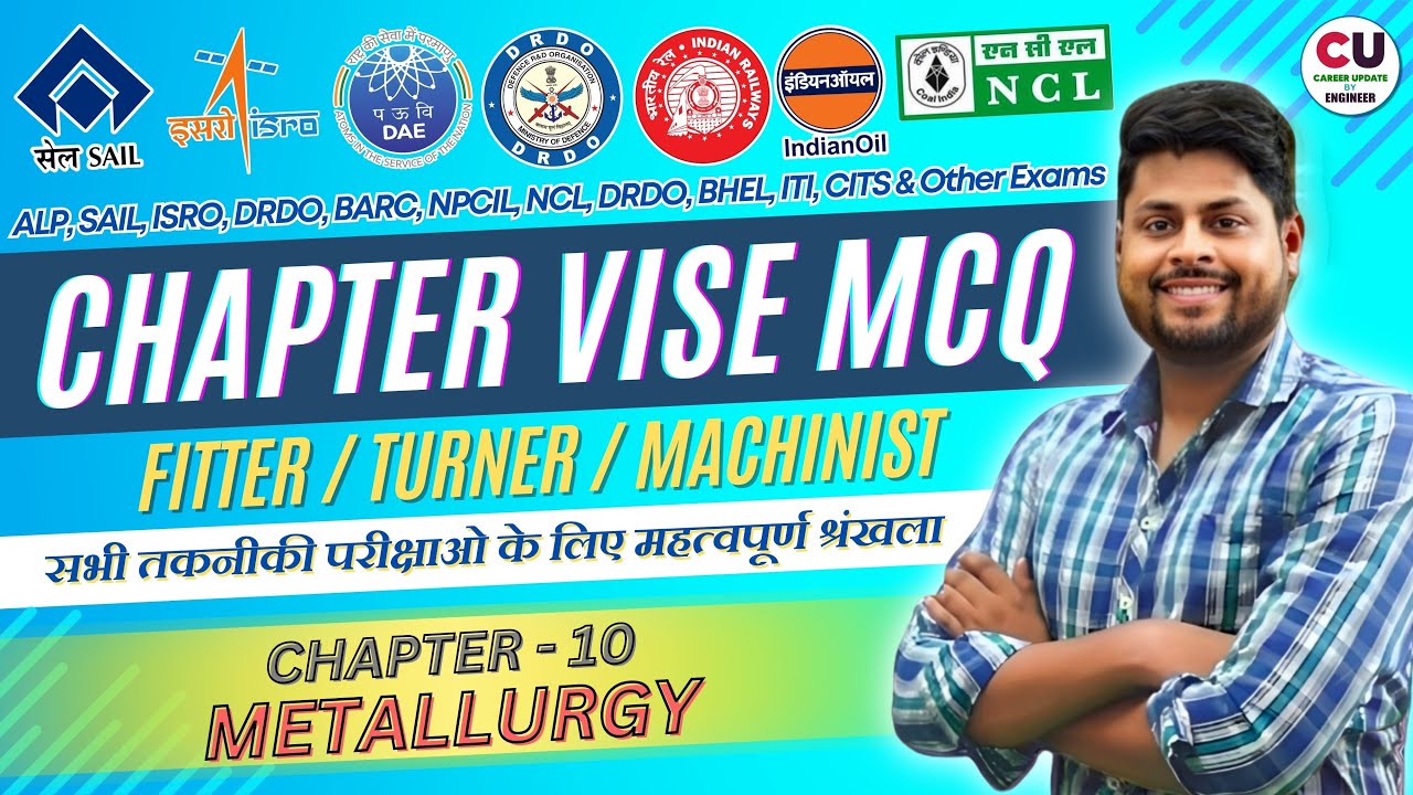 Chapter-10 | धातु विज्ञानं (Metallurgy) | FITTER Chapter vise MCQ Series | ISRO, ALP, SAIL, NCL CITS
