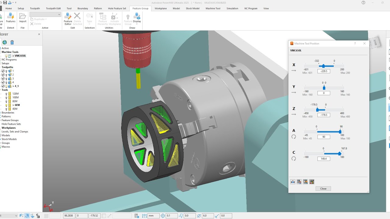 PowerMill 5-Axis Swarf Roughing & Finishing | Perfect Curved Surface Machining (Part 18 )