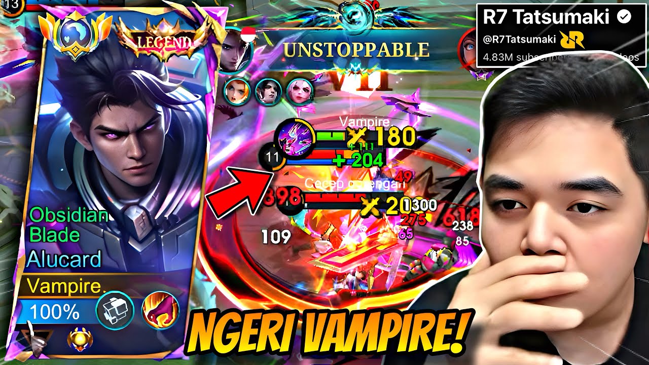 DUET BARENG R7! DIA KAGET LIAT ALUCARD VAMPIRE TEROBOS TURRET BARBAR 😱 | MLBB