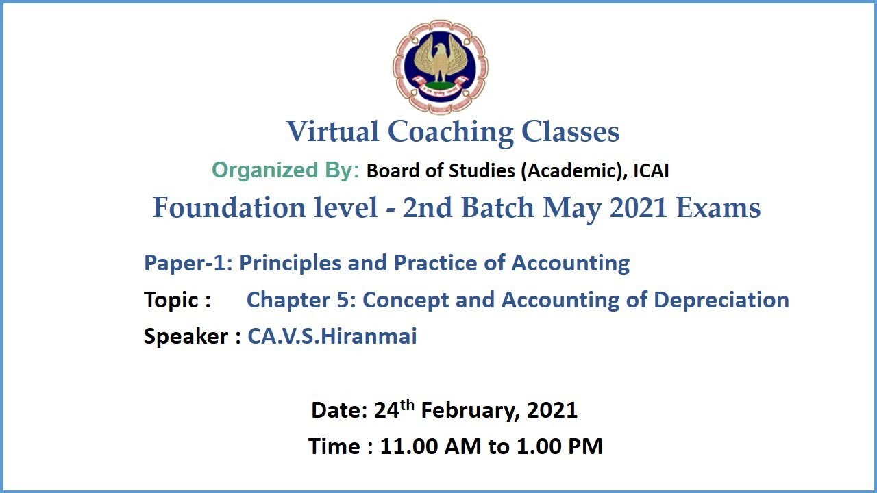 Foundation Paper 1 PPA Topic: Chapter 5 Morning Session Date: 24-2-2021