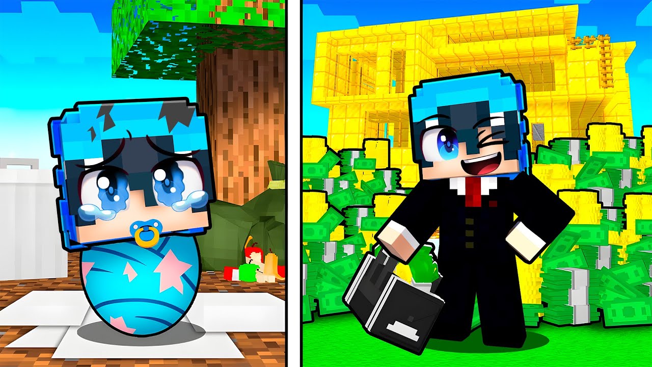 Minecraft'ta FAKİR BEBEKTEN MİLYONER BEBEK Oldum!