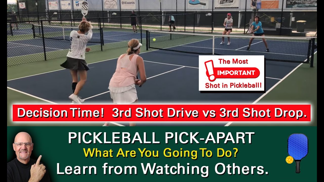 Pickleball!  Drop vs Drive! Mastering Pickleball’s 3rd Shot!
