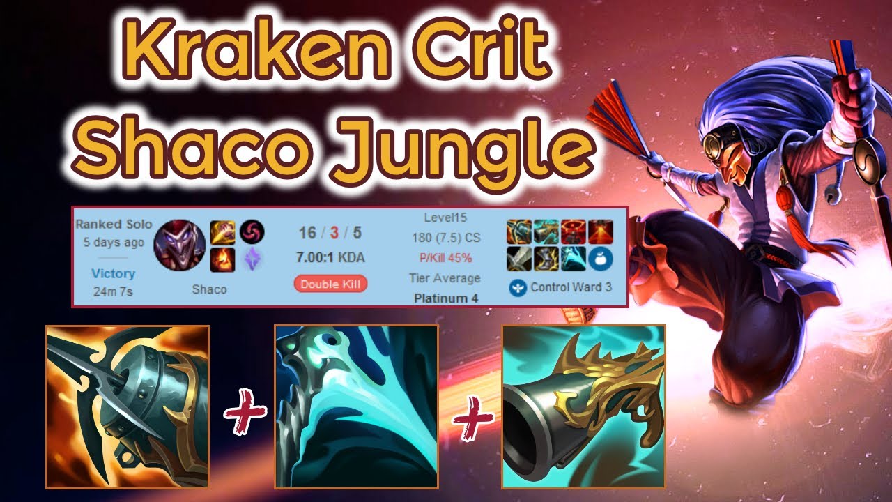 Kraken Crit Shaco Jungle Ranked - S12 [League of Legends] Full Gameplay - Infernal Shaco