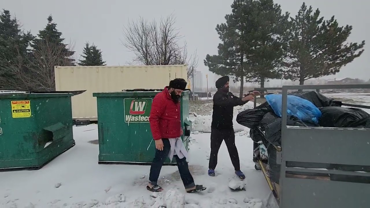 Snow fall Brampton canada 15/3/2026