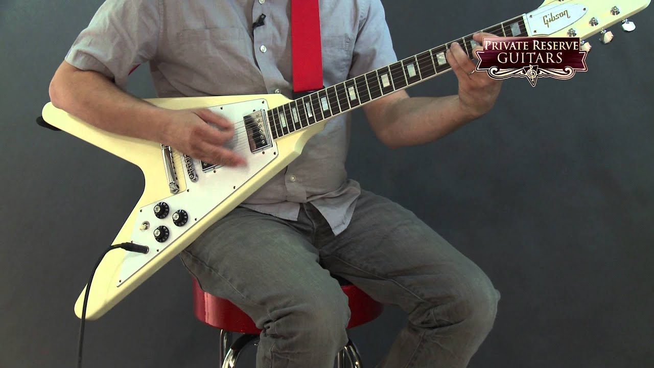 Gibson Custom 70's Flying V Stop Bar VOS Electric Guitar Classic White